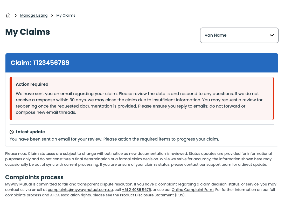 Claimsecure Postscripts Information on damage cover and claims
