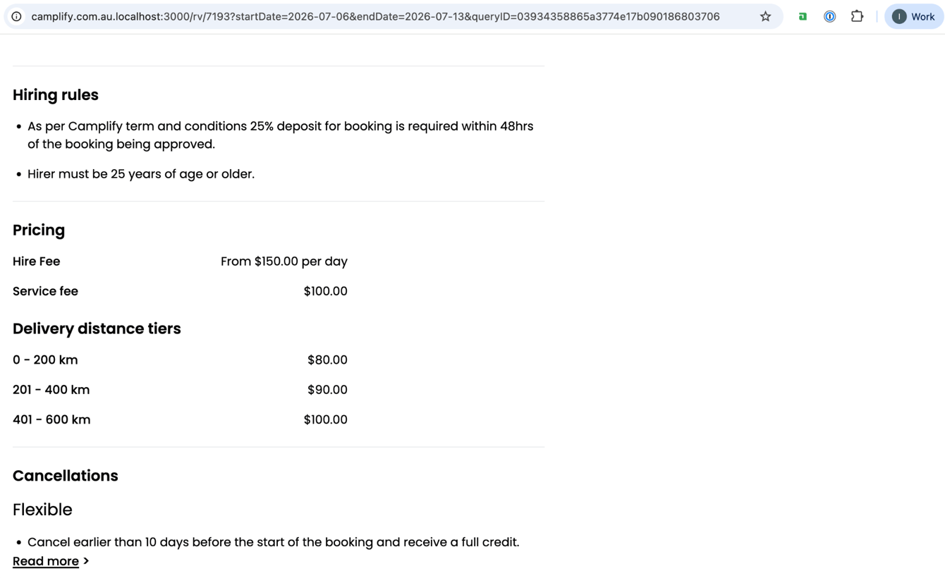 Fees and payment information